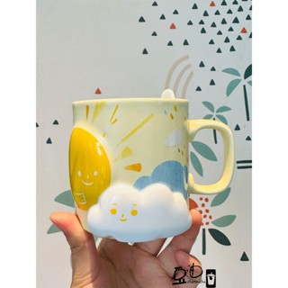 星巴克杯子2024晴雨系列雲朵太陽小清新不鏽鋼保溫隨行陶瓷馬克杯