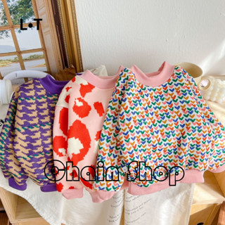 【ChainBaby】 韓版兒童毛衣加絨秋冬女童打底衫童服飾男童童保暖衣服裝 兒童針織毛衣 女童針織上衣 女童針織毛衣