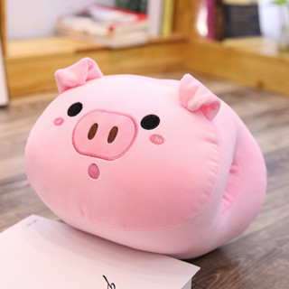 暖手抱枕現貨 可愛豬豬暖手抱枕卡通公仔插手午睡枕手捂女生毛絨玩具玩偶娃娃冬