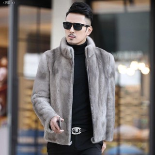 爆款 熱銷 冬季男裝皮草仿貂皮大衣男加厚連帽整貂皮外套 男仿水貂絨外套