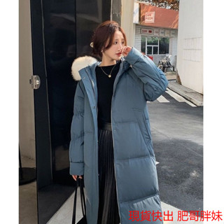 大碼 下殺 反季清倉羽絨外套女中長白鵝絨學院風潮女爆款高檔寬鬆連帽款外套 大尺碼 顯瘦 網紅款 設計款 寬鬆 慵懶