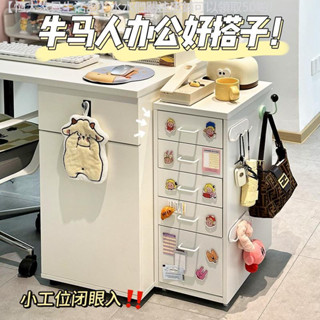 ✨破損補寄✨ 桌下底可移動落地收納櫃桌邊印表機置物架鐵藝抽屜式鐵皮櫃收納櫃