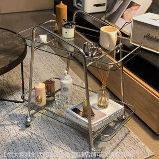 ✨新品上市✨ 中古小推車客廳沙發小邊幾茶几移動網紅餐車創意置物架床頭收納架