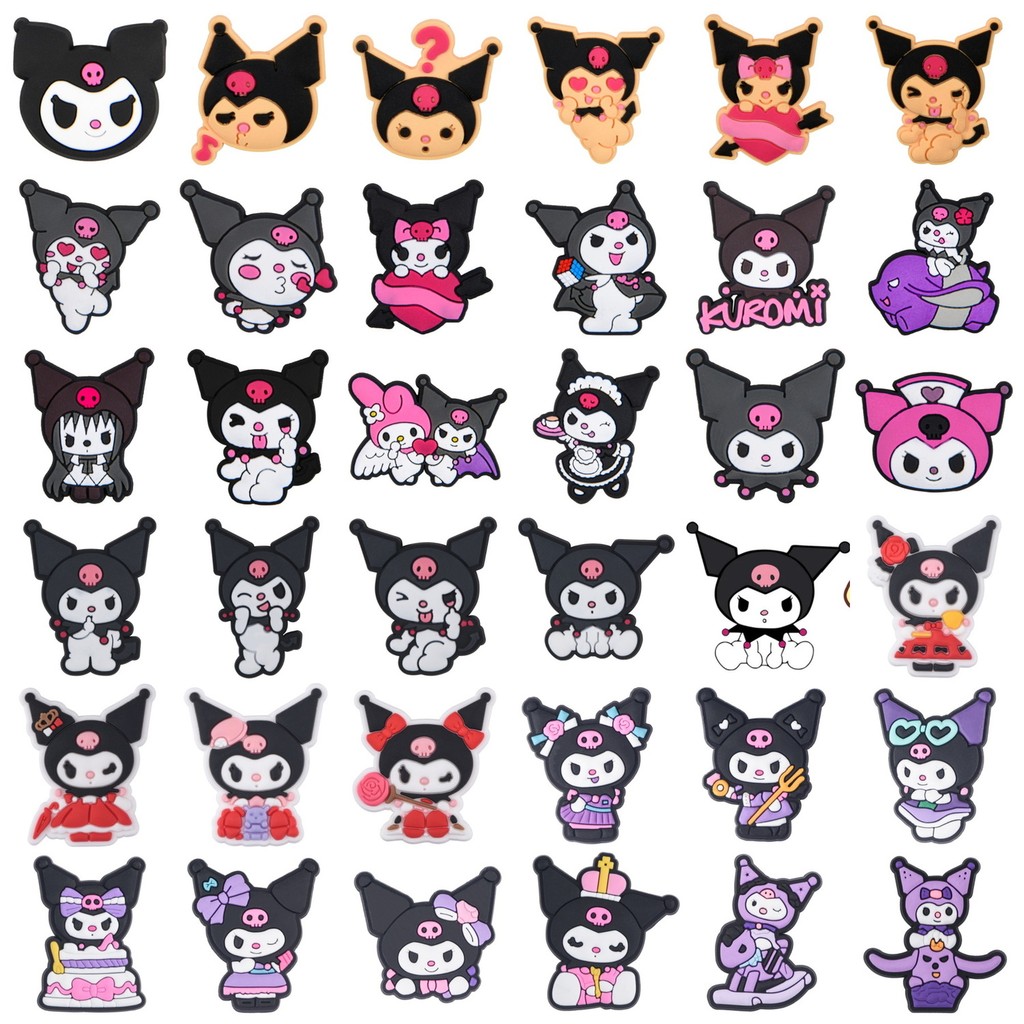 奇幻魔法Melody 洞洞鞋鞋釦 酷洛米造型crocs 鞋花鞋釦 Kuromi韓國鞋釦 可蘿美洞洞鞋配件 可羅米洞洞鞋d