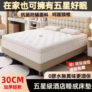 臺灣有貨 獨立筒彈簧床墊 24公分厚度床墊 單人床墊 雙人床墊加大床墊 軟硬適中 記憶棉床墊 五星級飯店專用床墊 雙人床