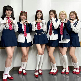 韓國女團 kpop 打歌服 kpop女團打歌服ive學生學院風表演服青春活力jk制服套裝韓舞穿搭