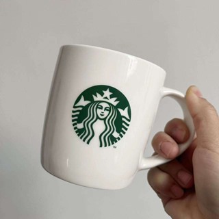 星巴克馬克杯經典白色陶瓷咖啡杯大號370ML容量辦公簡約杯子水杯