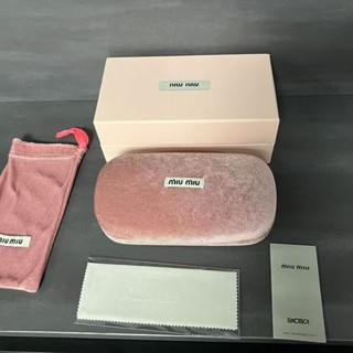 MIU 眼鏡盒太陽鏡盒高檔絲絨眼鏡盒 Miso 太陽鏡盒眼鏡盒韓版Ins風