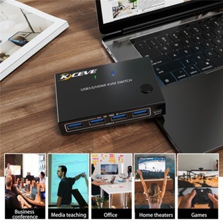 ※鼎譽優選※ ♞,♘,,,HDMI KVM 4K 60Hz 18GBPS高速切換器usb3.0共享器電腦共用列印機U盤2