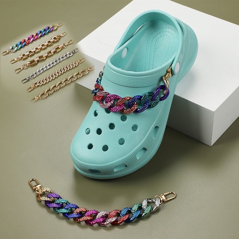 Crocs 鑽石鏈 jibbitz Charms 鏈 DIY jibbitz 可拆卸