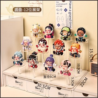 實拍熱銷 透明盲盒階梯展示架 公仔娃娃模型展示架 亞克力泡泡瑪特展示架 潮玩收納架 立牌徽章展示架 多層立式階梯收納架