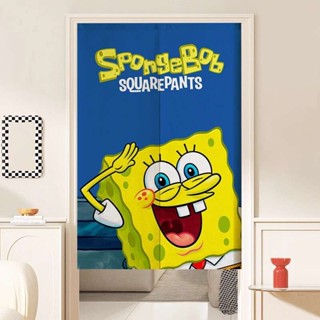 SpongeBob SquarePants,兒童房,臥室覆蓋窗簾,卡通可愛半簾,衛生間掛簾,無孔