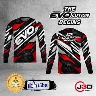Evo 全昇華襯衫長袖 Thai Look for Riders 3D 列印長袖摩托車球衣 T 恤上衣