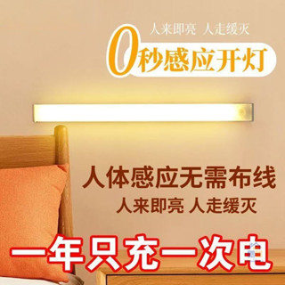 臺灣出貨 LED照明感應燈 人走燈滅夜燈 臥室燈 夜用人體感應燈 充電全自動櫥櫃燈