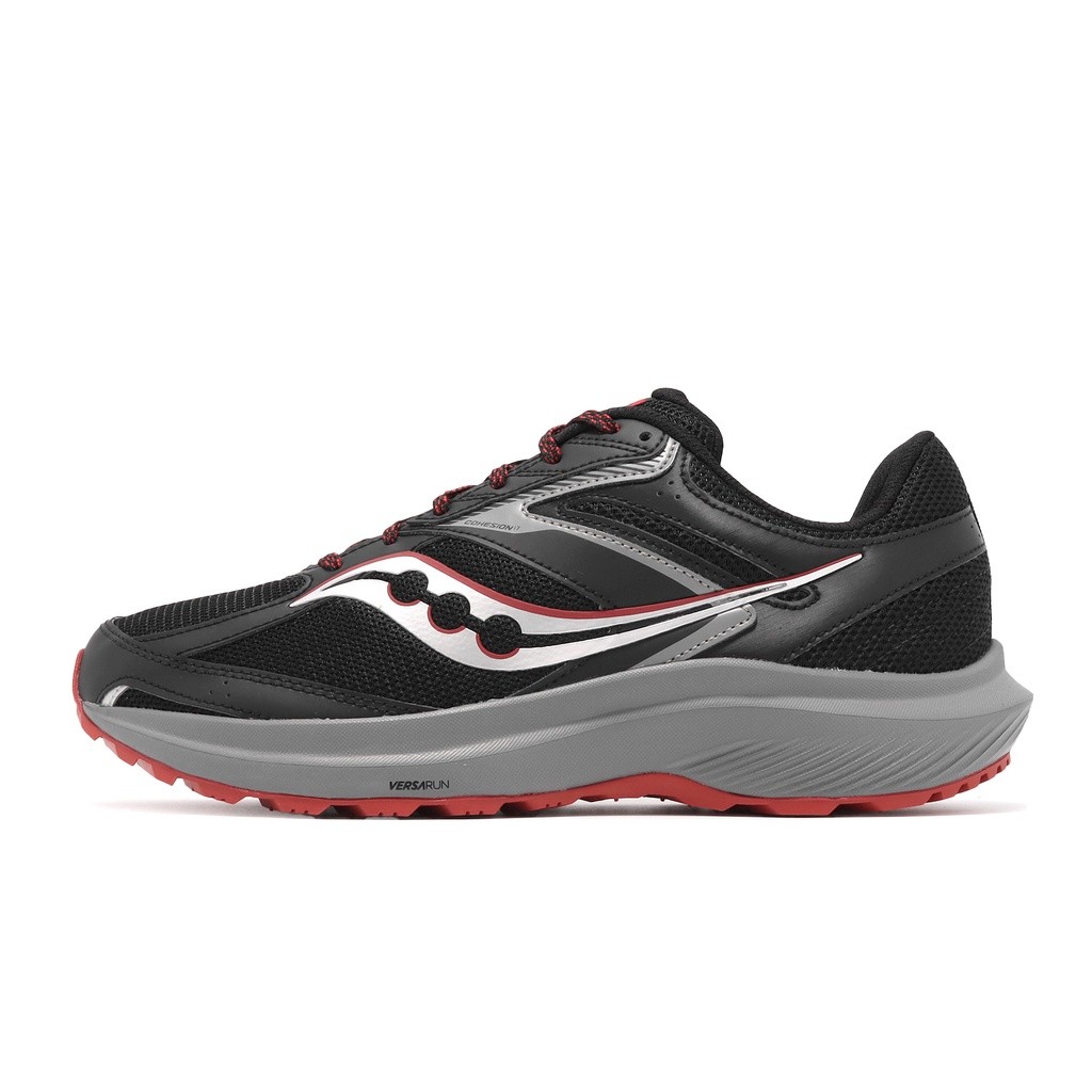 Saucony 越野跑鞋 Cohesion TR17 寬楦 黑灰 岩漿紅 反光 索康尼 男鞋 ACS S20946100