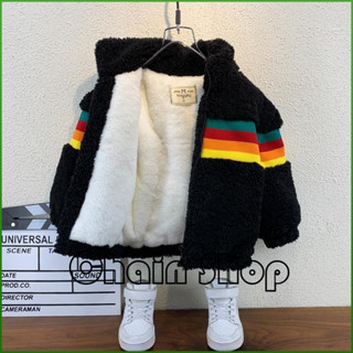 【ChainBaby】 男童外套冬天 兒童刷毛加厚防寒保暖外套 女童刷毛衣服 男童加厚上衣 冬季男女兒童棉服 女大童外套