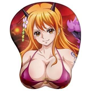 ♞,♘,♙,,滑鼠墊 動漫 二次元 3D立體海賊王娜美女帝動漫滑鼠墊護手腕3d胸歐派防腱鞘炎立體矽膠訂製