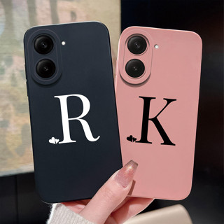適用於 Redmi A5 4G 手機殼時尚簡約愛心 26 字母矽膠軟超薄外殼適用於 RedmiA5 4G 高階感情侶後蓋