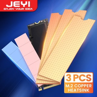 JEYI Copper M.2 散熱器、NVMe 2280 SSD Copper Cooler 固態硬碟散熱器,帶導熱矽