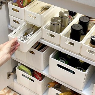 廚房北歐風 ins風 收納盒櫥櫃餐邊櫃深櫃可伸縮抽屜式桌面零食雜物整理盒收納盒