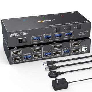 ♞三進二出KVM切換器/USB3.0HDMI切換器4K 60HZ/2K144HZ/ED ID模擬器