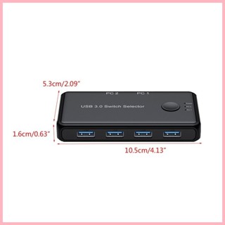 ♞,♘,Dou 2X4 KVM 切換器盒分配器 USB3.0 2.0 切換器盒 2 進 4