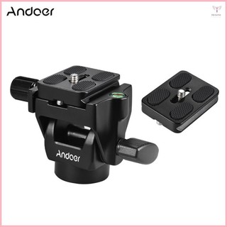 ♞Andoer M-12 獨腳架傾斜雲台全景雲台長焦觀鳥帶 2 個快裝板