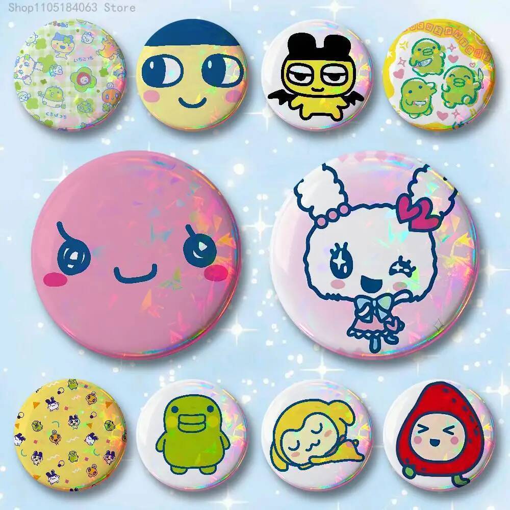 T-Tamagotchi M-Mametchi 徽章 25 32 44 58 75 毫米圓形角色扮演別針包裝飾粉絲收藏朋