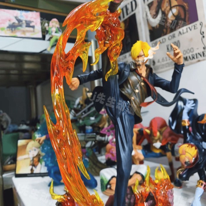 台灣先貨 航海王惡魔踢腿山治手辦魔神山治海賊王系列站姿模型擺件禮物收藏