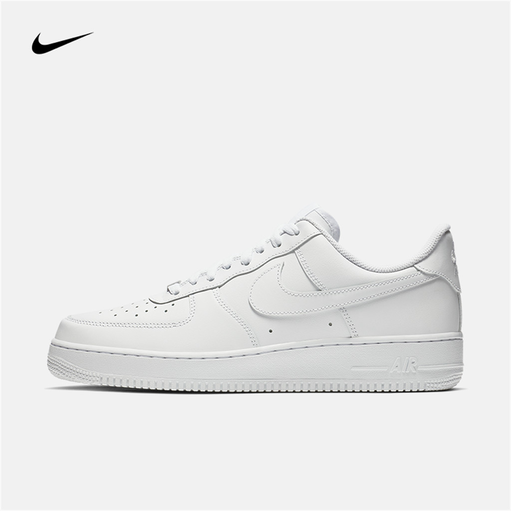 Nike男鞋Air Force 1 男女款純白板鞋空軍壹號AF1低幫休閑鞋 CW2288-111