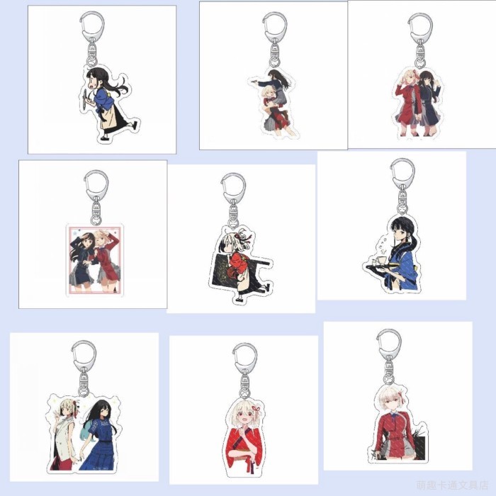 【台灣出貨】生日禮物 收藏禮物 Lycoris Recoil鑰匙扣錦木千束井之上瀧奈中原美月久瑠亞克力挂件 二次元 動漫