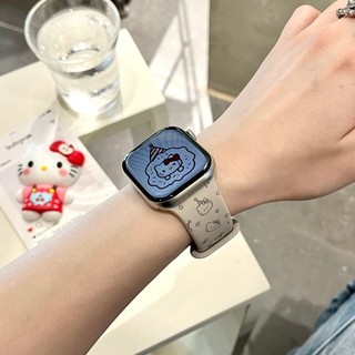 萌趣星星音符帽子Kitty矽膠適用iwatchs11/10錶帶星光色蘋果錶帶