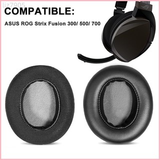 ♞,♘華碩電競耳機替換耳罩適用於ASUS ROG Strix Fusion 300/500/700 遊戲耳機罩 一對裝