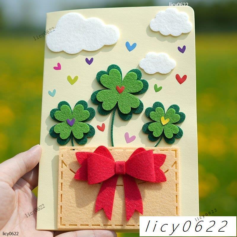 【限時免運】敎師節送老師賀卡禮物diy手工材料包敎師節可愛兒童立體卡片創意