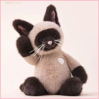 ♡熱銷正版♡ softlife貓咪模擬暹羅玩偶公仔毛絨玩具擺件娃娃可愛女生生日禮物