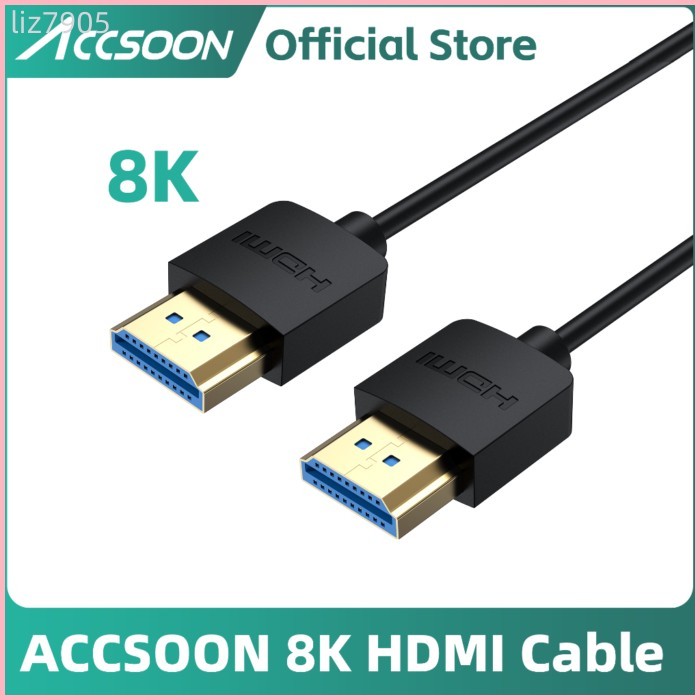 ♞Accsoon 8K HDMI 轉 HDMI 線高速高清 50CM 視頻傳輸適用於索尼/尼康/佳能相機配件