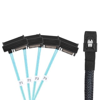 ♞,♘,♙適用於 mini1轉4 SAS SATA線 SFF8087 分4個SFF8482 SAS陣列卡一分四