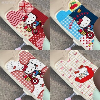 【夯品下殺】Hello Kitty卡通電動車腳墊 耐磨蹭土絲圈通用型自裁防水踏板墊 地毯 腳踏墊 機車踏墊 機車腳踏墊