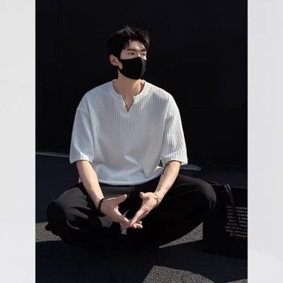 Clean Fit 肌理感短T 抗皺 肌理感 立體 紋理 短袖 V領 素T 穿搭必備 短T 寬鬆短T ZS20