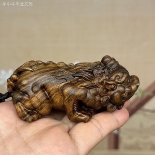 店長推薦 達拉沉香木雕刻招財貔貅手把把件 實木擺件 文玩汽車吊飾 禮品