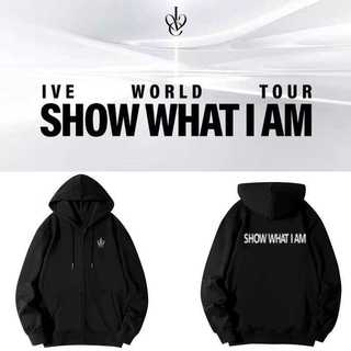 IVE衣服 IVE演唱會SHOW 同款衛衣 應援衣服 WHAT I 禮物 AM周邊同款春秋拉鏈外套連帽衫加絨衛衣服