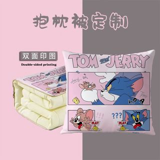 貓和老鼠卡通 抱枕被子 抱枕毯子 兩用抱枕被子 汽車被子 毯子 抱枕 二合一 多功能抱枕 車內靠背墊 汽車靠墊 午睡枕