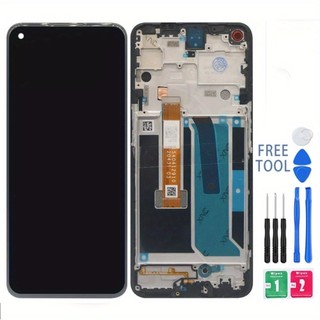 ♞,♘OnePlus Nord N10 5g更換套件-帶框架的黑色液晶顯示器和觸摸屏數字化儀元件，包括免費工具-無靜電安