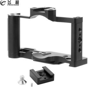 ♞FEICHAO 適用於索尼 ZV1 相機籠式握把延長支架外殼 1/4 3/8 Arri 冷靴支架適用於麥克風閃光燈