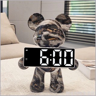 3D數字時鐘 立體時鐘 電子鐘 掛鐘 立鐘 鬧鐘 數字鐘 掛鐘 靜音時鐘 時鐘北歐 簡約時鐘 創意水轉印暴力熊時鍾擺件