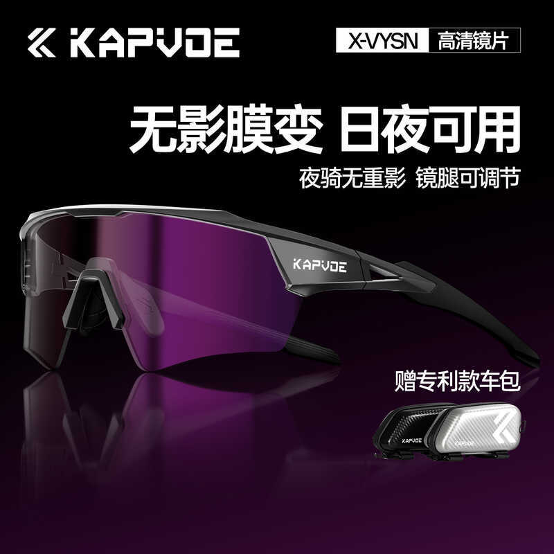 KAPVOE卡普沃逐夢之翼騎行跑步變色無影膜變馬拉松登防風護目鏡 xindianH