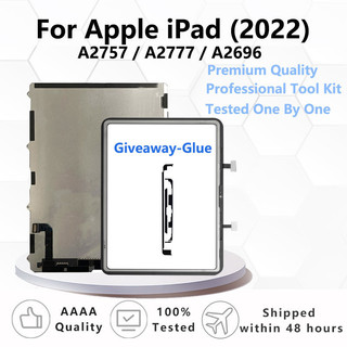 ♞,♘OEM 適用於 Apple iPad 2022 觸摸屏數字化儀玻璃面板和 LCD 顯示屏元件更換適用於 iPad