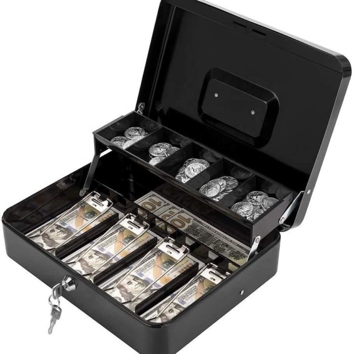 兒童現金存錢罐收納盒票夾盒保險箱超市收銀台保險箱