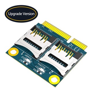 Mini pcie轉2 Micro SD轉接卡 mini pcie轉雙TF 筆記本SSD讀卡器