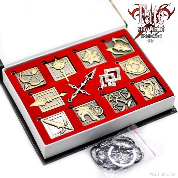 【限時促銷】動漫周邊 高品質 二次元動漫周邊命運長夜fate亞瑟王黑saber塞巴令咒 項鍊鑰匙扣 二次元 收藏 互換